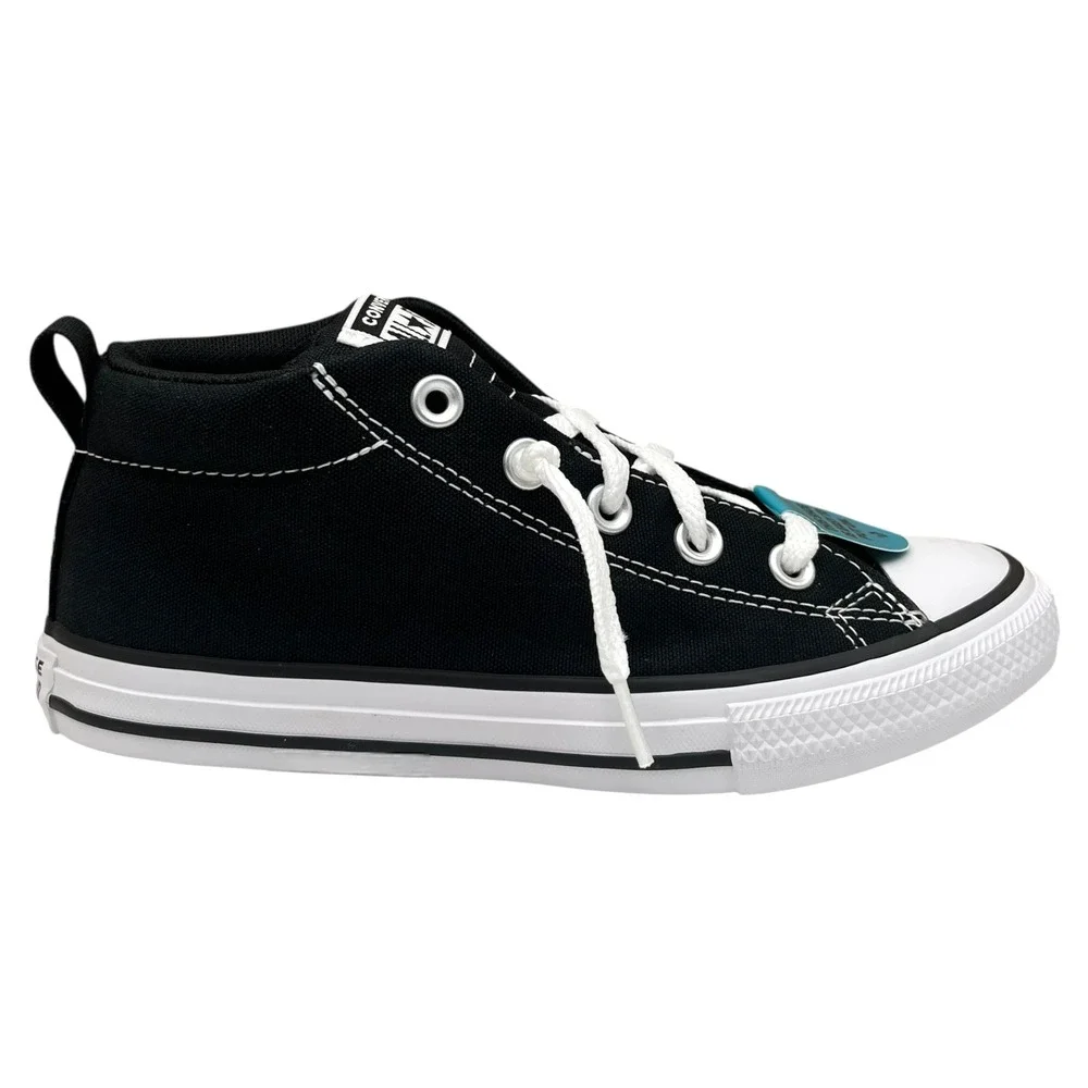 Converse Chuck Taylor All Star Youth Boys Girls Mid Top Sneaker Sz 3 Black-White